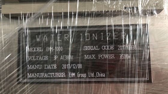 Βιομηχανικός Ιονιστής Νερού 1000L/h Αλκαλικό Όξινο Ανοξείδωτο Ατσάλι