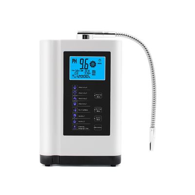 Electric Alkaline Water Ionizer with pH Range 4.5-10.0 ORP -500mv and 3.5 Inch LCD Screen for Household Use
